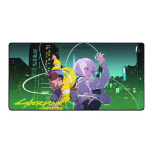 Night City Neon XL Gaming Desk Mat | Cyberpunk Edgerunners Edition